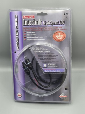 Monster Cable Interlink Lightspeed 1 Meter / 3.3 Feet Optical Digital New