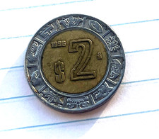 Mexico 1996   2 Pesos   Coin Circulated