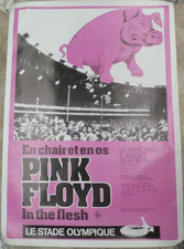 VINTAGE PINK FLOYD IN THE FLESH FRENCH CONCERT ROCK POSTER LE STADE OLYMPIQUE