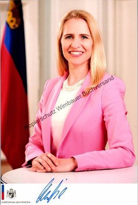 Original Autogramm Aurelia Frick Ministerin Liechtenstein /// Autograph signiert