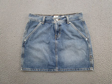 Vintage 90s Calvin Klein Jean Medium Wash Denim Carpenter Skirt Size 5 Read