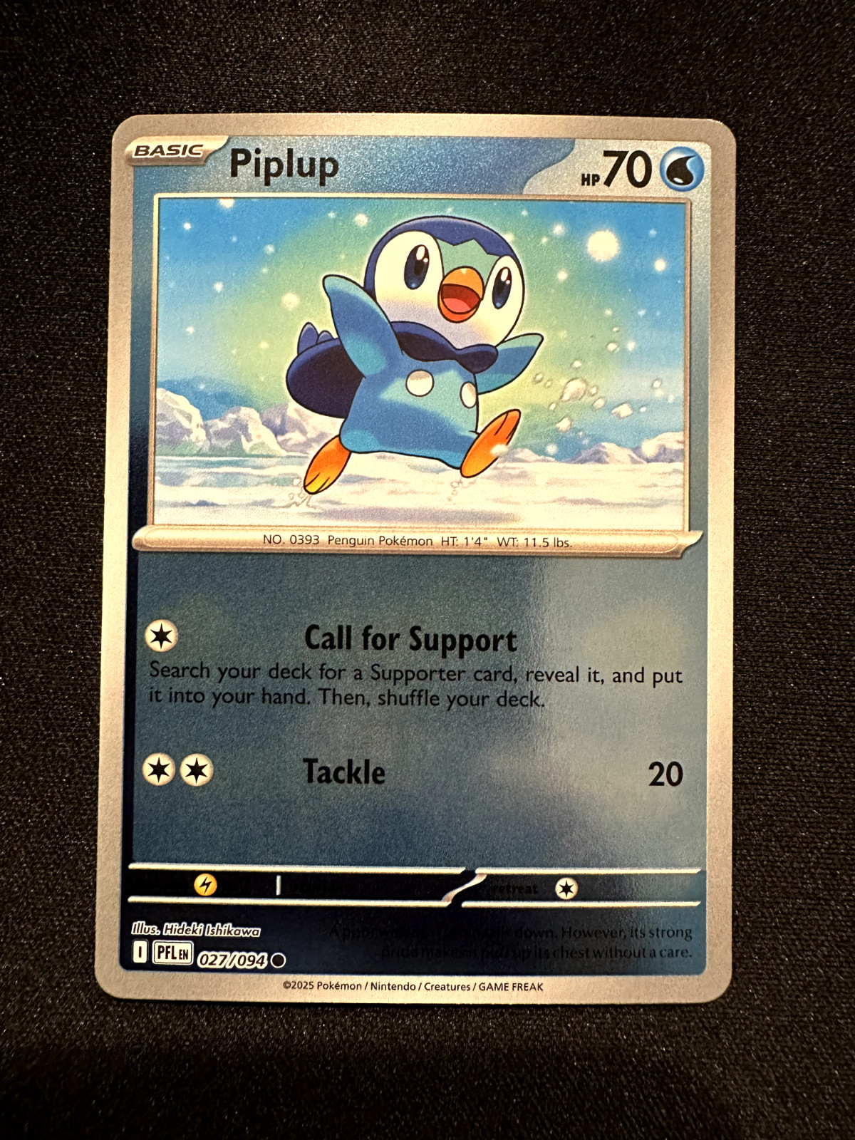 Piplup 027/094 Me02: Phantasmal Flames Reverse Holo - NM