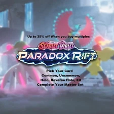 Pokemon Paradox Rift TCG EX Reverse Holos Uncommon common Cards SIngles You Pick