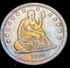 1862 Seated Liberty Silver Quarter 25c Semi Key Date High Grade XF-AU Details