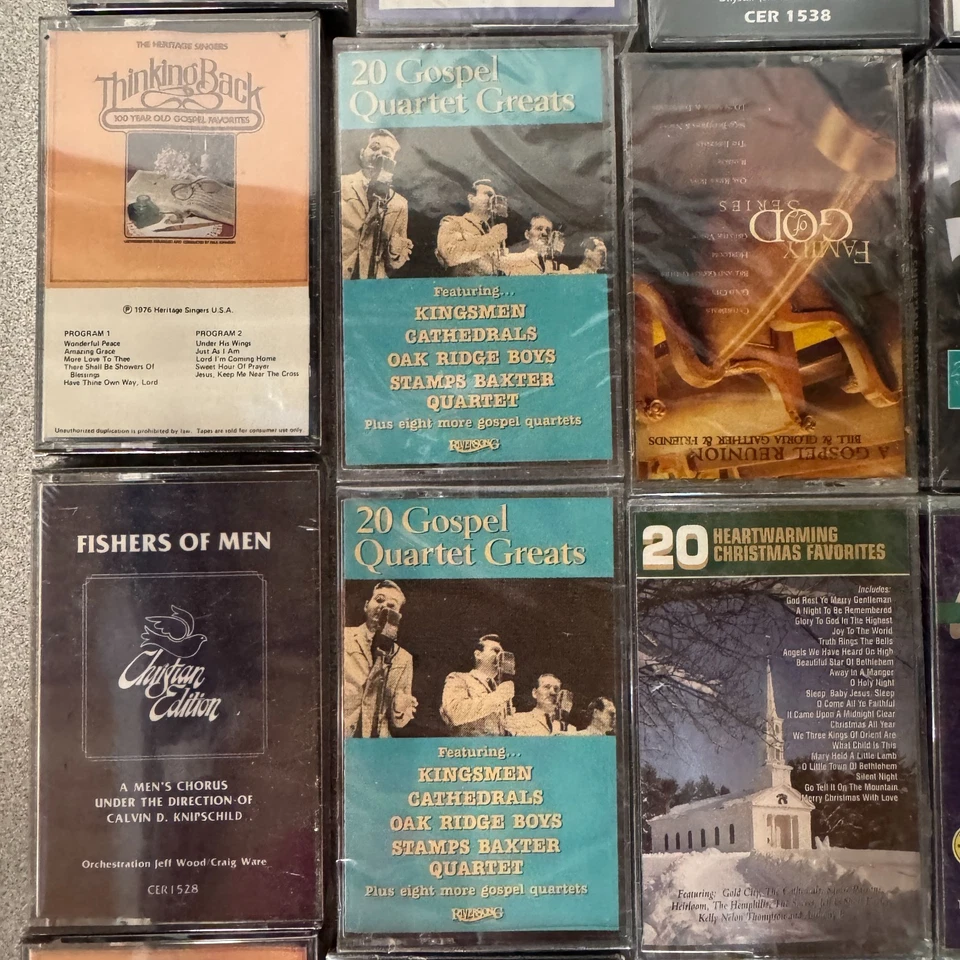 Vintage Christian & Gospel Cassette Tape Lot – 30+ – Quartet, Hymns, New - Image 4 of 4