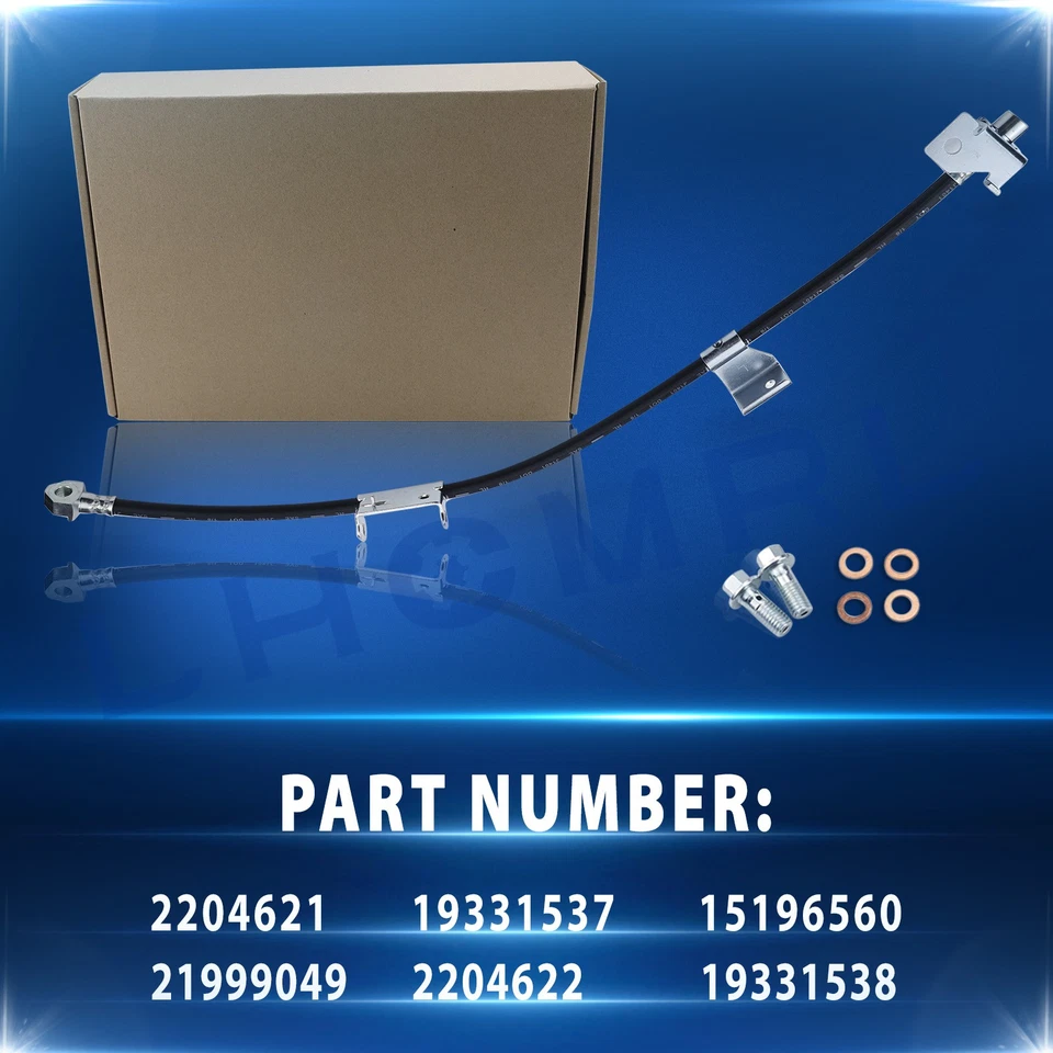 2x Front Brake Hydraulic Hose for Chevy Silverado 1500 GMC Sierra 1500 Cadillac Foto 2 de 4