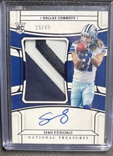 2021 Panini National Treasures Simi Fehoko RPA /49 Cowboys #196