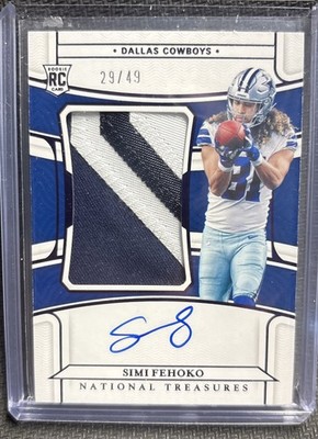 2021 Panini National Treasures Simi Fehoko RPA /49 Cowboys #196 | eBay