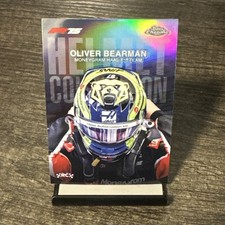2025 Topps Chrome F1 #HC-8 Oliver Bearman Helmet Collection Refractor RC
