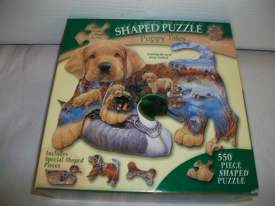 Lot of 4 - 500-550 pc Jigsaw Puzzles Cats & Dogs-(2) shaped puzzles - Image 2 of 4