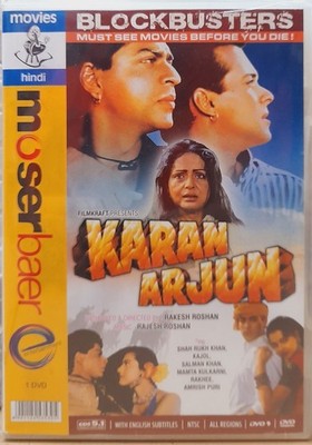 Karan Arjun - Shahrukh Khan, Salman Khan - Bollywood Hindi Movie DVD ALL/0, Subt