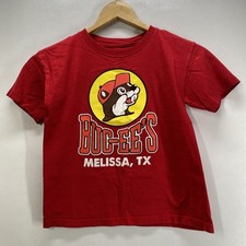 Buc-ee's Melissa Tx. Red Short Sleeve T-shirt Youth Small 30-32  Chest