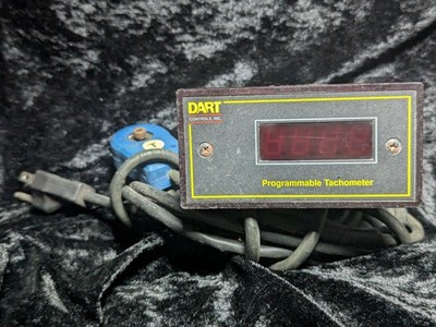 Dart DM4004 Programmable Tachometer + PU-2E Shaft Encoder Pickup 120V AC   MRO