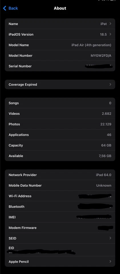 Apple iPad Air 4. Gen. Wi-Fi+Cellular Space Grey,64GB, Apple Pencil, Smart Folio - Bild 2 von 4