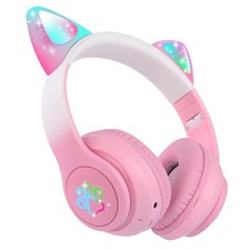 Kids Wireless Headphones LED Light up Cat Bluetooth Headphones, Color Changin...
