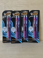 Lot Of 4~ 2 Pack Each Bic Velocity Gel Retractable Pens