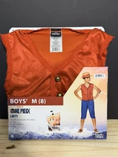 Netflix One Piece Monkey D. Luffy Child Costume Vest Shorts Hat Medium (8) NEW