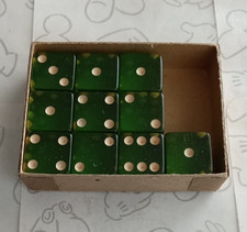 Apple Green Translucent Dice 5/8 Vintage Set ...