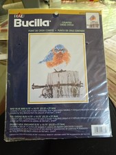 NIP Bucilla Mad Blue Bird Counted Cross Stitch Kit 42733