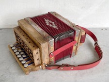 Vintage Button Box Harmonica Accordion. Well Used. Germany 