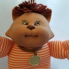 Koosa Cabbage Patch Kids Pet Cat Kitten Lion Orange Stripe Tail Collar 1983
