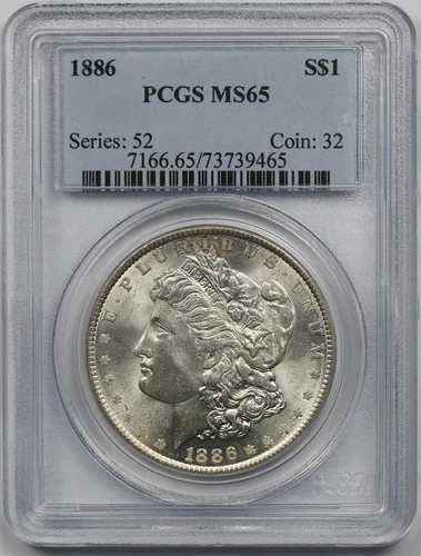 1886 $1 PCGS MS 65 Morgan Silver Dollar