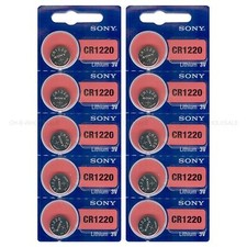 10 NEW SONY CR1220 3V Lithium Coin Battery Expire 2028 FRESHLY NEW - USA Seller