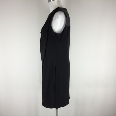 White house Black Market L 12 Shift dress Faux leather Panel Sleeveless WHBM LBD | eBay White house Black Market L 12 Shift dress Faux leather Panel Sleeveless WHBM LBD | eBay