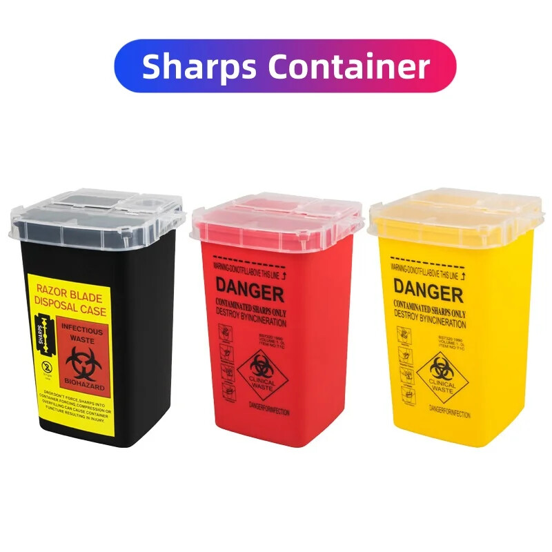 Tattoo Needle Sharps Disposal Container for Safe Waste Management