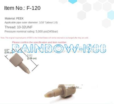 2PC FOR 1/16 extended high-pressure PEEK liquid phase hand joint F-120
