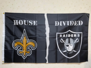 New Orleans Saints Oakland Raiders House Divided Flag 3x5 Ft Nfl Banner Polyeste Ebay