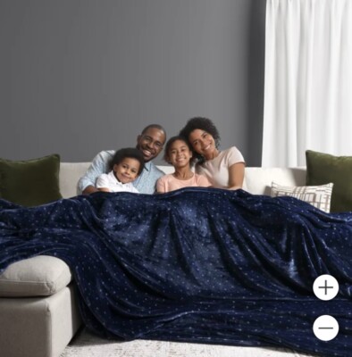 Life Comfort, 10' x 10' Giant Family Blanket (Choose Color)
