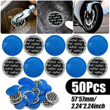 50Pcs/set 57mm 2.24inch Round Radial Car Tire Repair Tyre Rubber Patches Kit