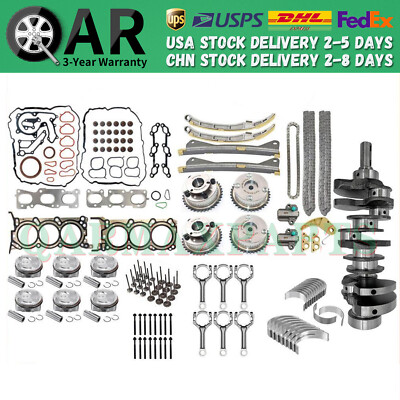 G6DH 3.3L Engine Rebuild Overhaul Kit - Crankshaft Rods Timing For HYUNDAI KIA