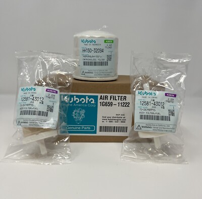 Genuine OEM Kubota Oil, Fuel, Air Filter Kit BX2680 BX2200D BX22D BX23D BX2660D