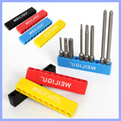 Screwdriver Bits Holder 10/12 Hole 1/4'' Hex Shank Plastic Storage Organizer Case