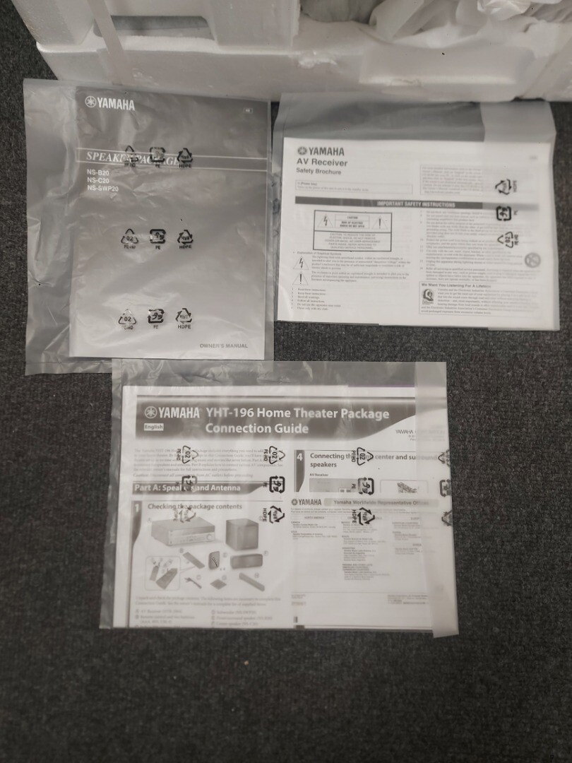 YAMAHA YHT196 home Theater Package CS CA7 eBay