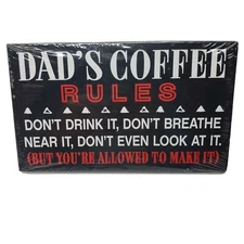 GREENBRIER FUNNY RULES MAN CAVE SIGN HANGING WOOD WALL PLAQUE GARAGE ROOM DECOR