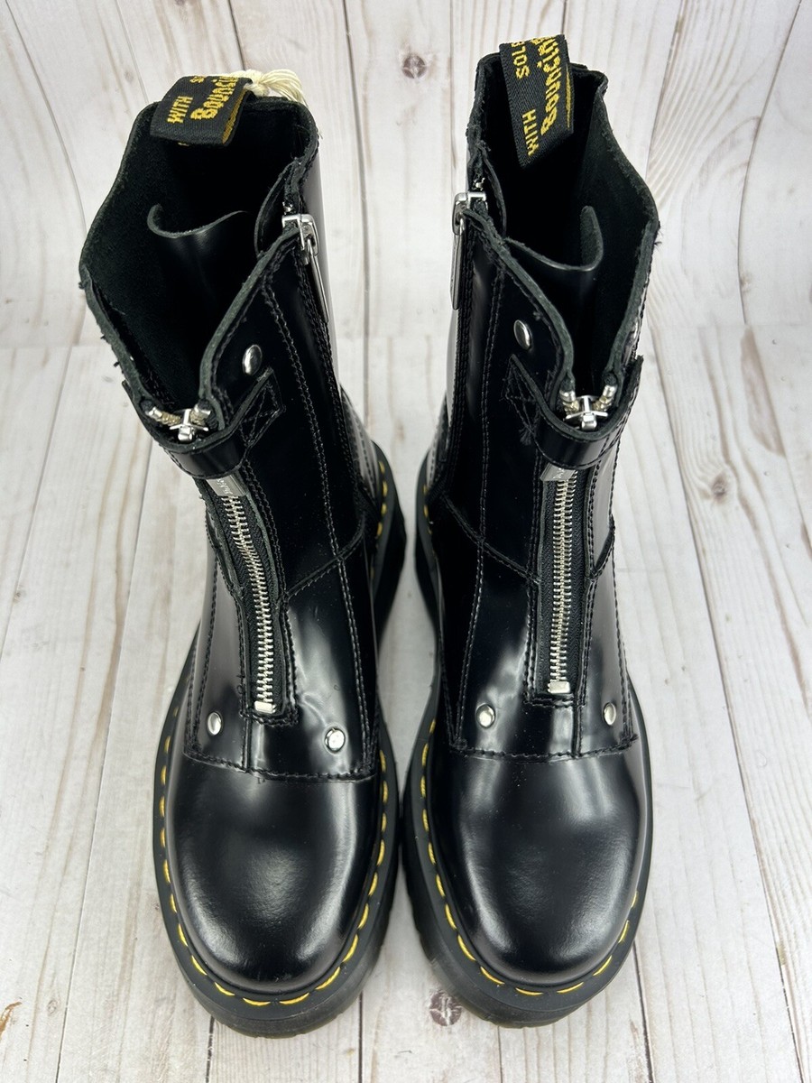 Dr Martens Jetta Hi Max Platform Boots Chunky Zip Up Black