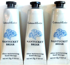 Crabtree Evelyn NANTUCKET BRIAR Moisturizing Hand Therapy .9 oz/25 g, NEW x3