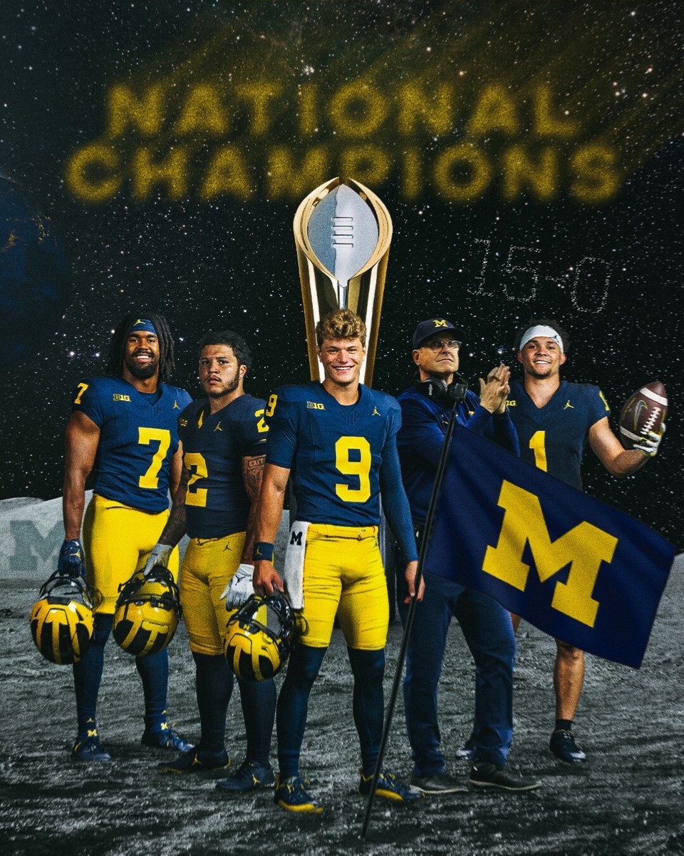 Michigan Wolverines 2024 NCAA Football Champions, 8x10 Color