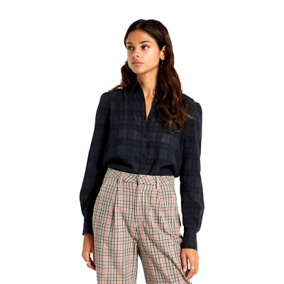 Brixton Women Leon Woven Shirt Size: S BLACK