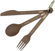 Titanium Spoon / Fork / Knife Set - Ultra-Light 1.3 OZ