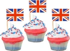 50pcs Flags Tea Party Food Fruits Cupcake Sticks Picks Decorations UK Union Jack