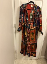 NWT Farm Rio Patchwork Tapestry Dress Size Small Lenzing Ecovero Viscose