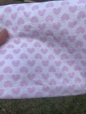 Gerber Pink Hearts Flannel Receiving Blanket Swaddle Baby Girl