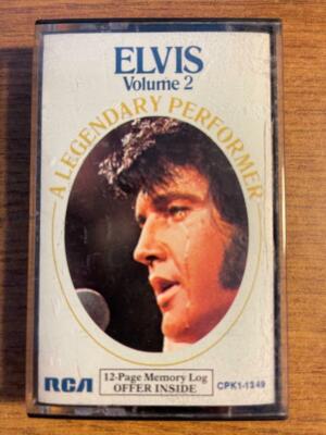 ELVIS VOL. 2 LEGENDARY PERFORMER PAPER CASSETTE TAPE TESTED LATE NITE BARGAIN!