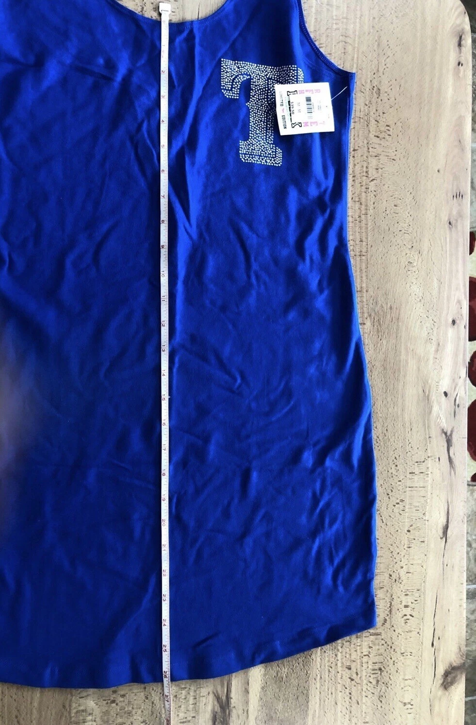 UNDERCOVER Abito Tank Victoria’s Secret ROSA MLB Texas Rangers Bling Medium Nuovo con etichette