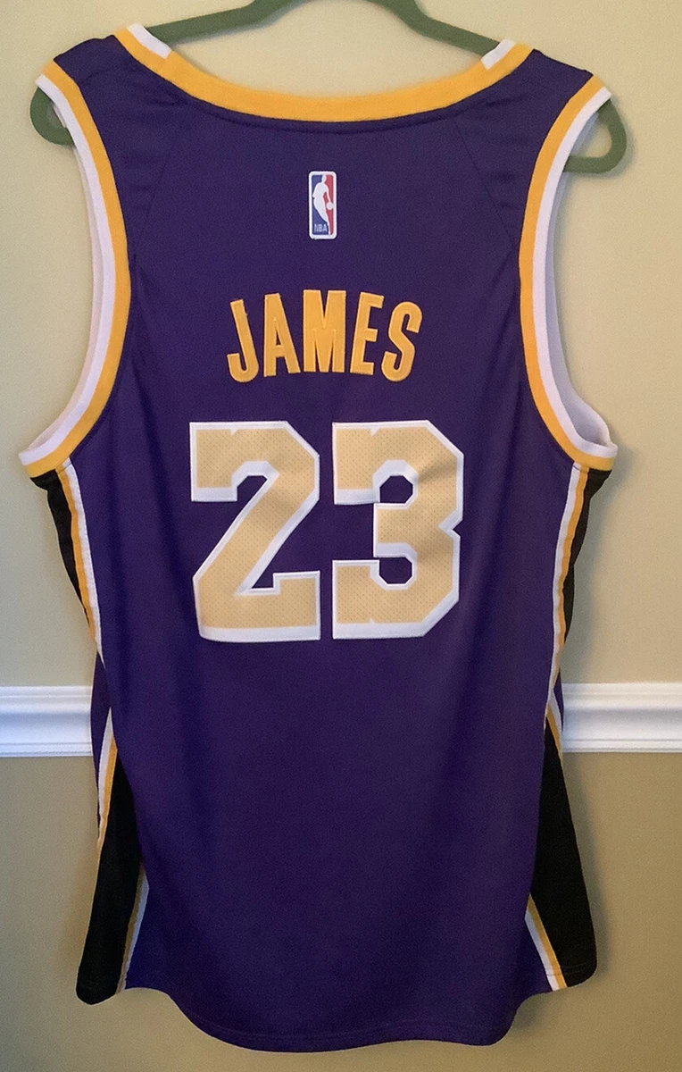 Lebron James #23 LAKERS Purple SWINGMAN WISH Nike Jersey Sz (52