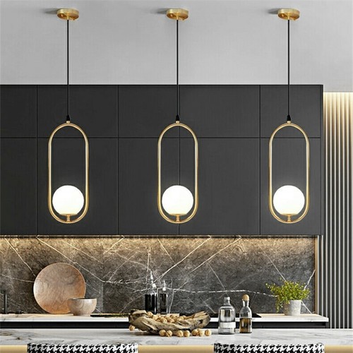 Gold Home Pendant Lighting Glass Lamp 